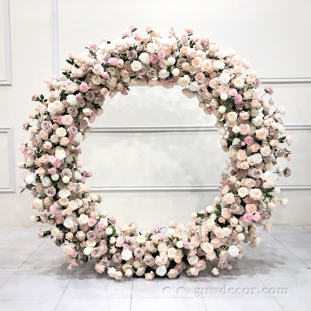 Artificial flower arch : circle ring shape