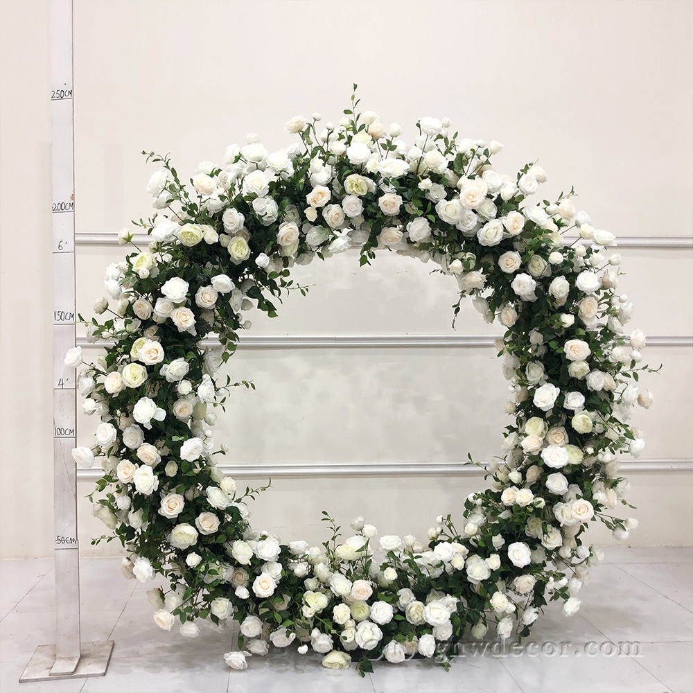 Artificial flower arch : circle ring shape