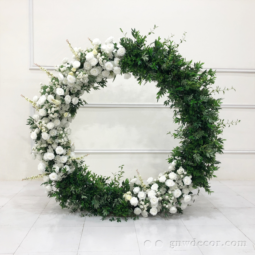Artificial flower arch : circle ring shape