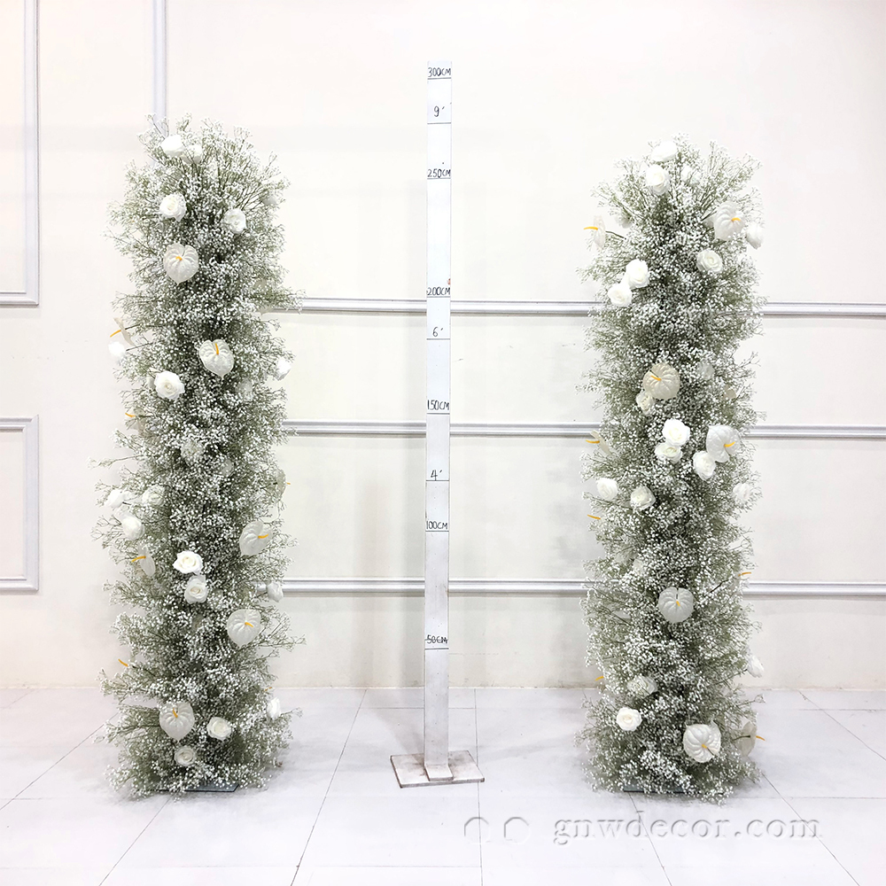 Artificial flower arch : 11 pillars