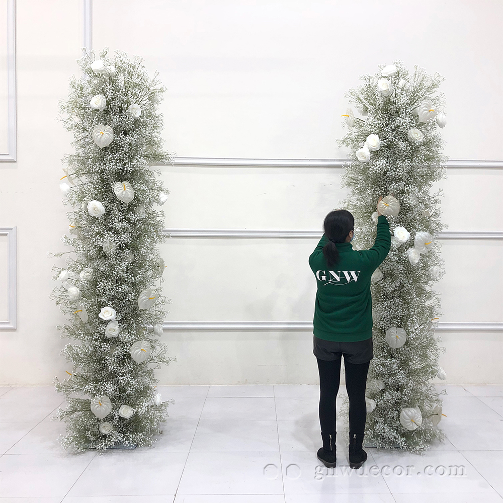 Artificial flower arch : 11 pillars
