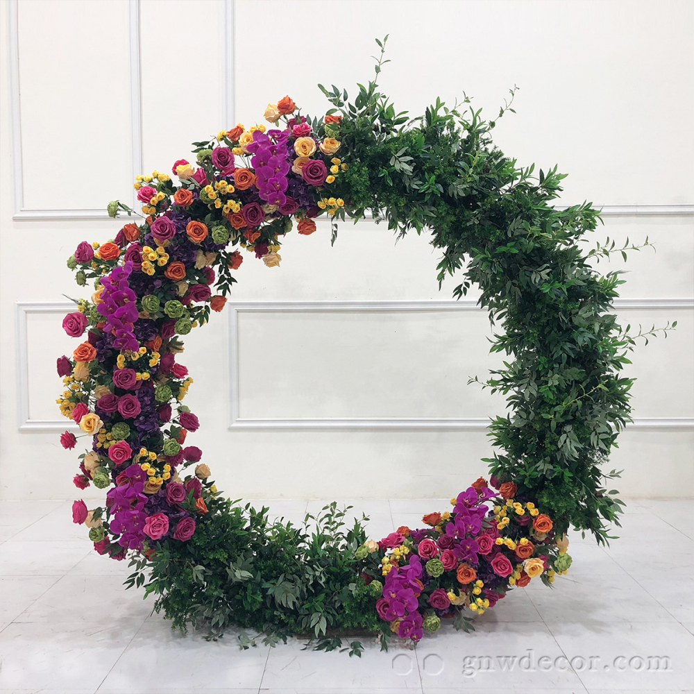 Artificial flower arch : circle ring shape