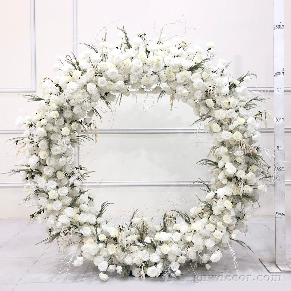 Artificial flower arch : circle ring shape