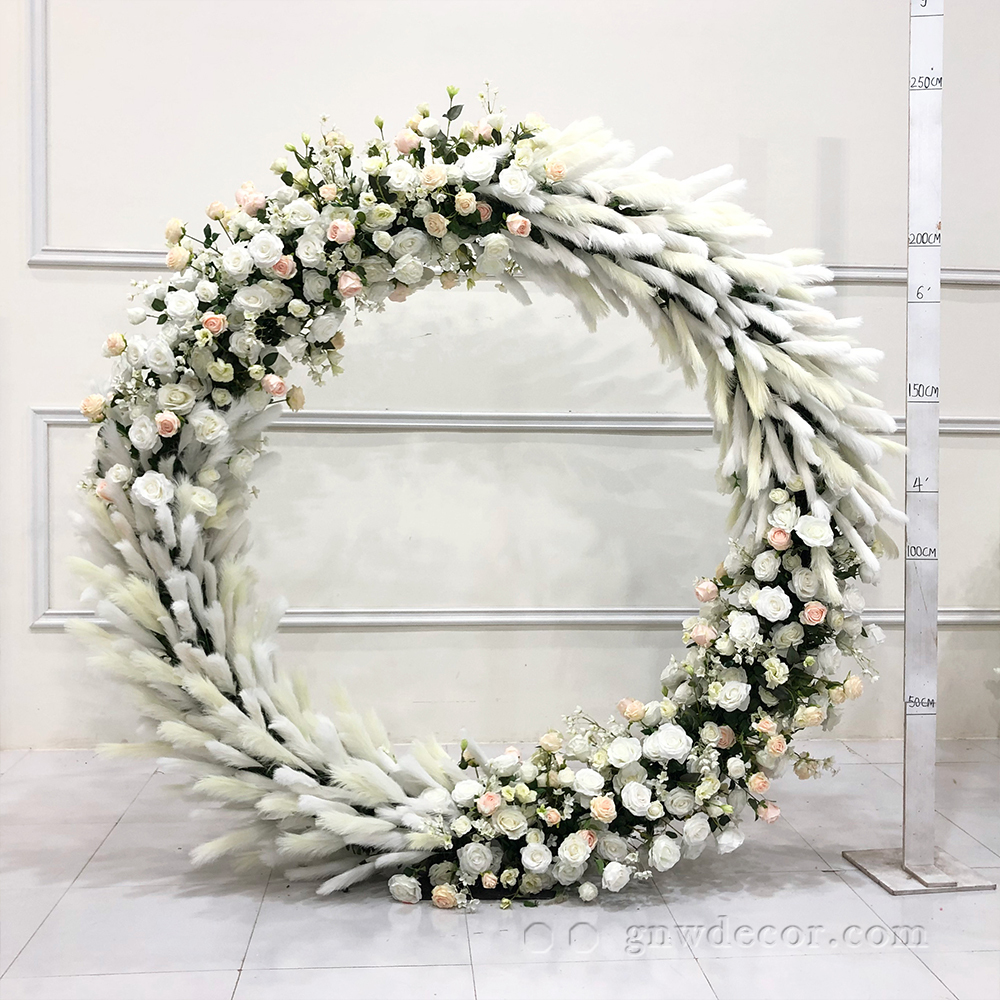 Artificial flower arch : circle ring shape