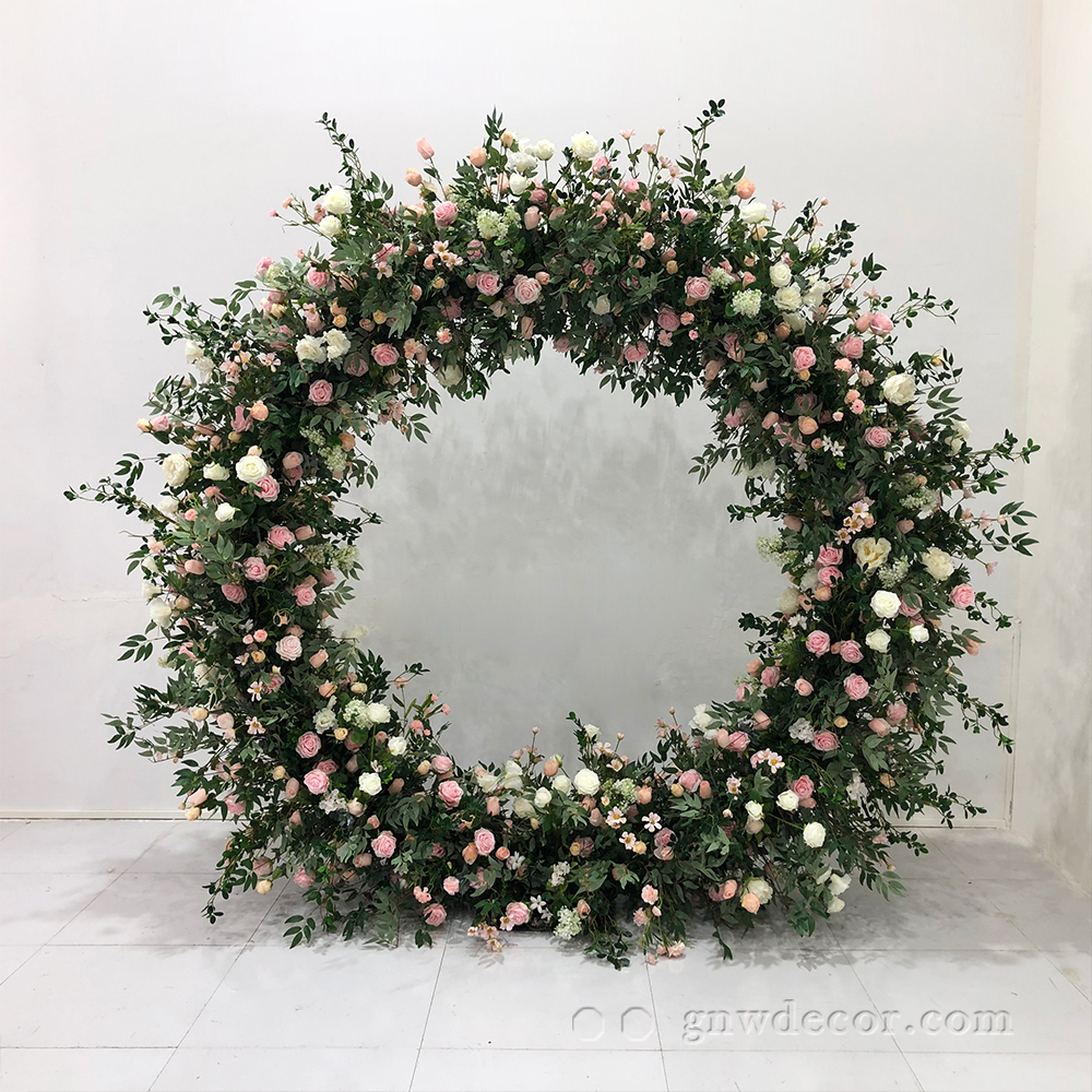 Artificial flower arch : circle ring shape