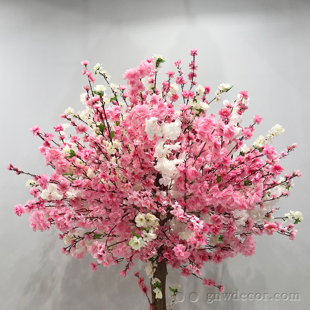 Artificial flower tree for table centerpiece