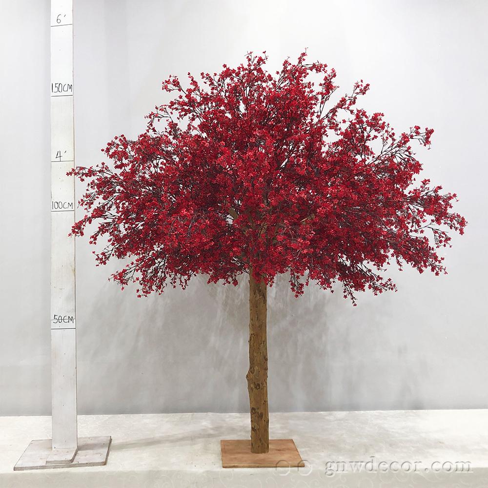 Artificial flower tree for table centerpiece