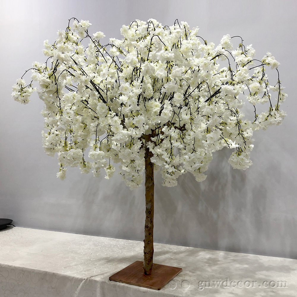 Artificial flower tree for table centerpiece