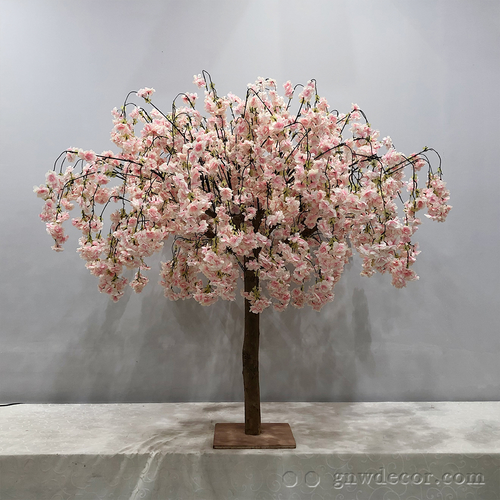 Artificial flower tree for table centerpiece