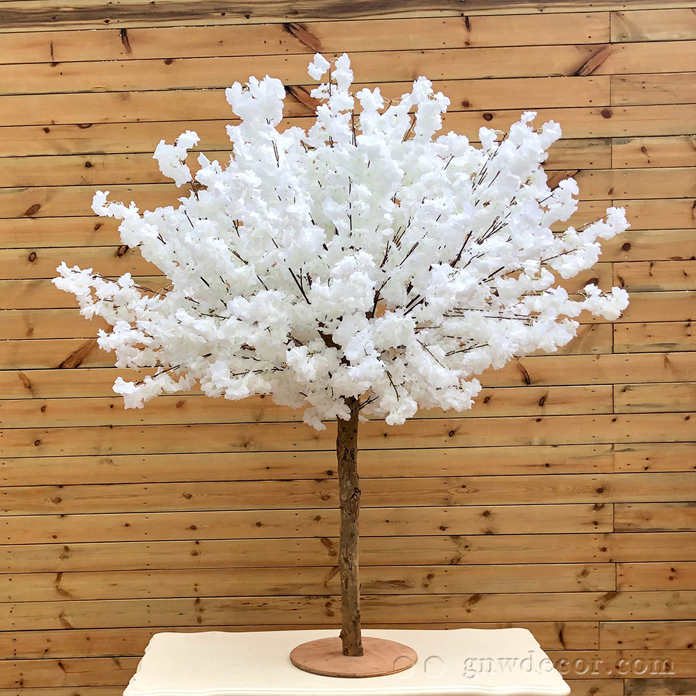 Artificial flower tree for table centerpiece