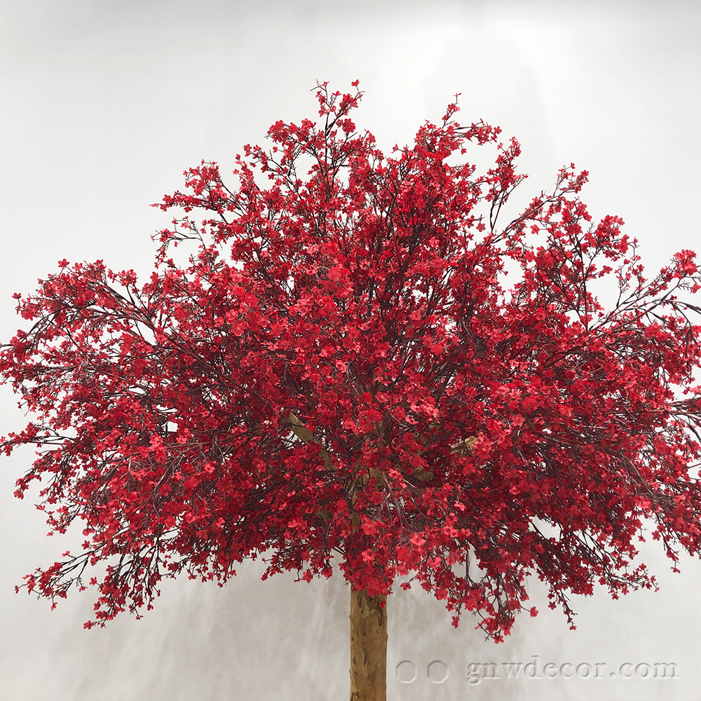 Artificial flower tree for table centerpiece