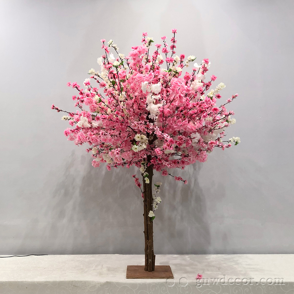 Artificial flower tree for table centerpiece