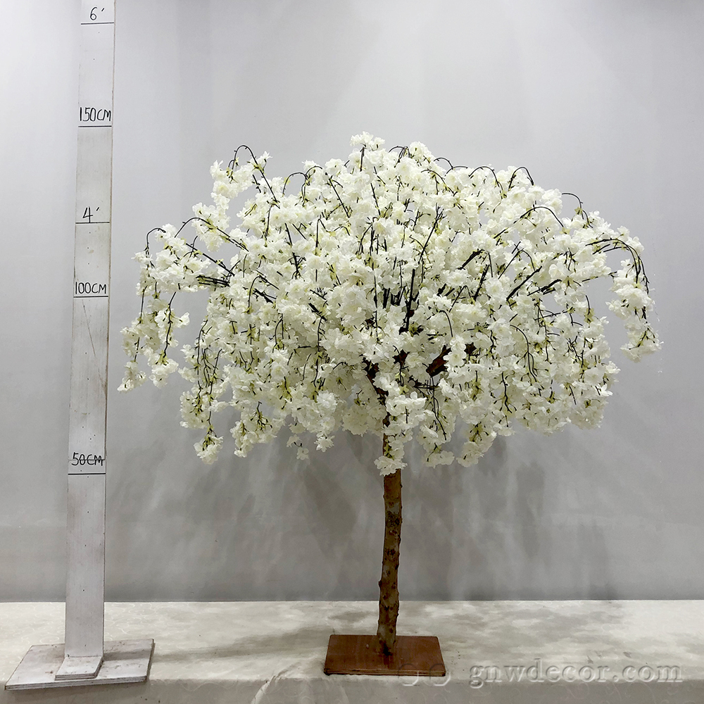 Artificial flower tree for table centerpiece