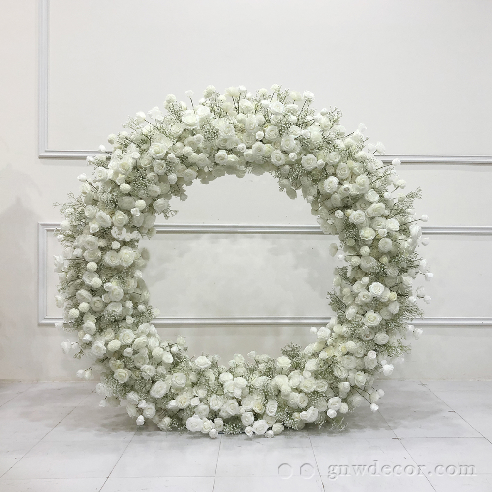 Artificial flower arch : circle ring shape