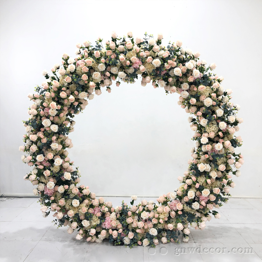 Artificial flower arch : circle ring shape