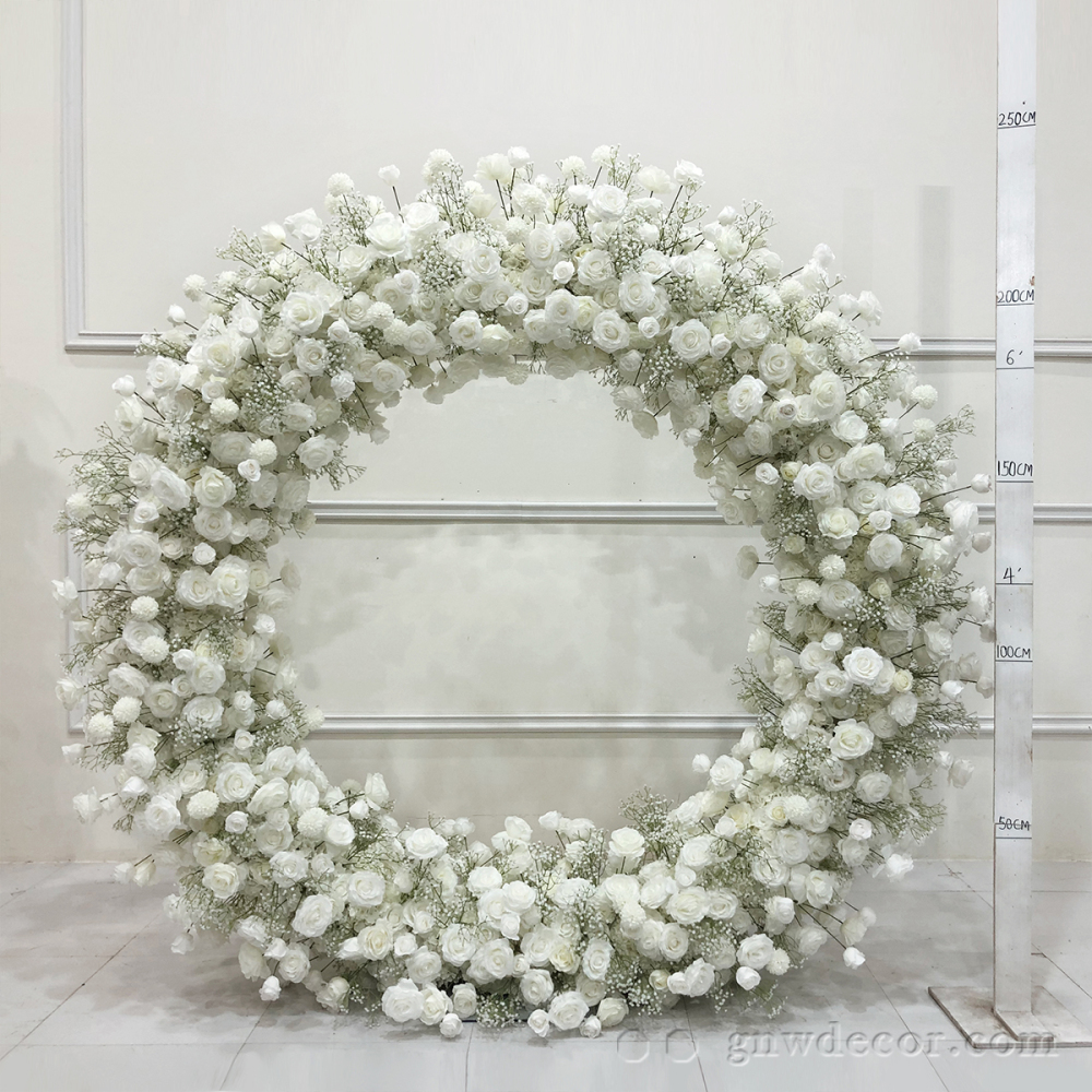 Artificial flower arch : circle ring shape