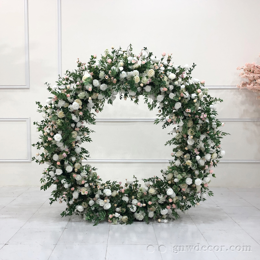Artificial flower arch : circle ring shape