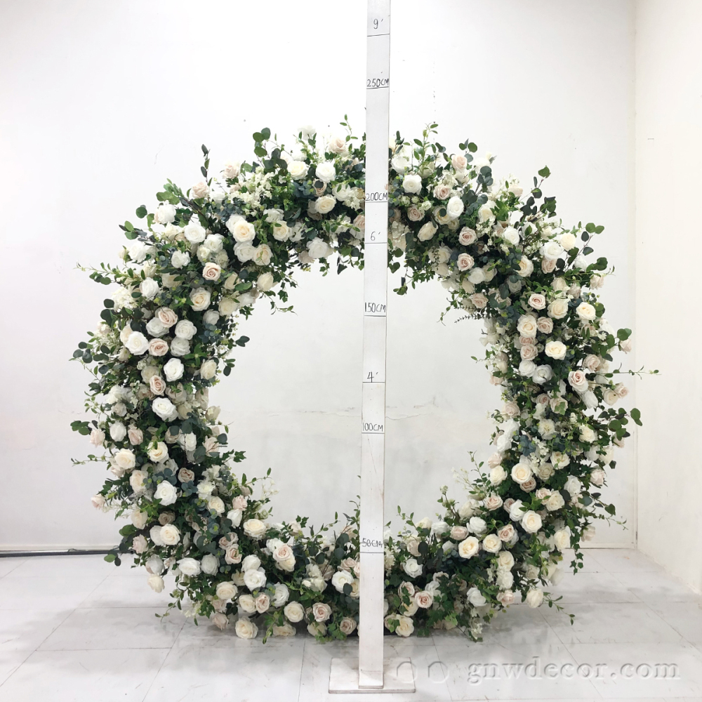 Artificial flower arch : circle ring shape