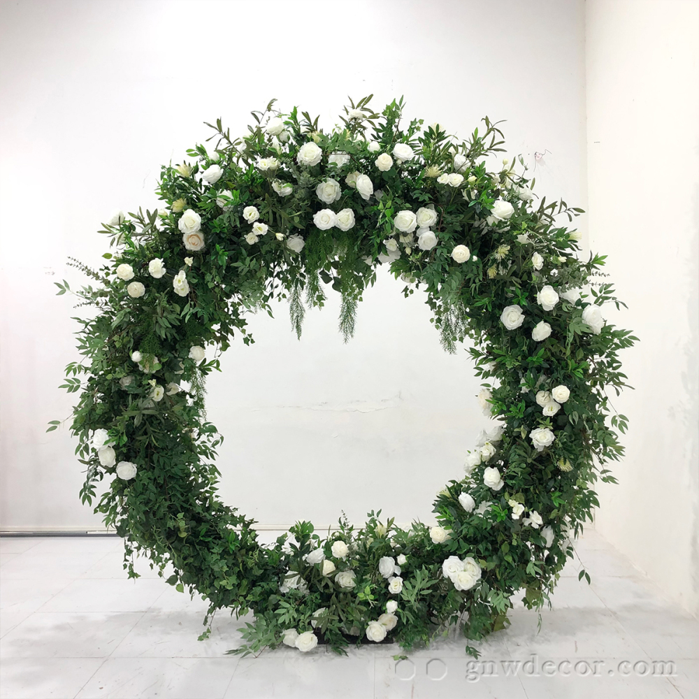 Artificial flower arch : circle ring shape