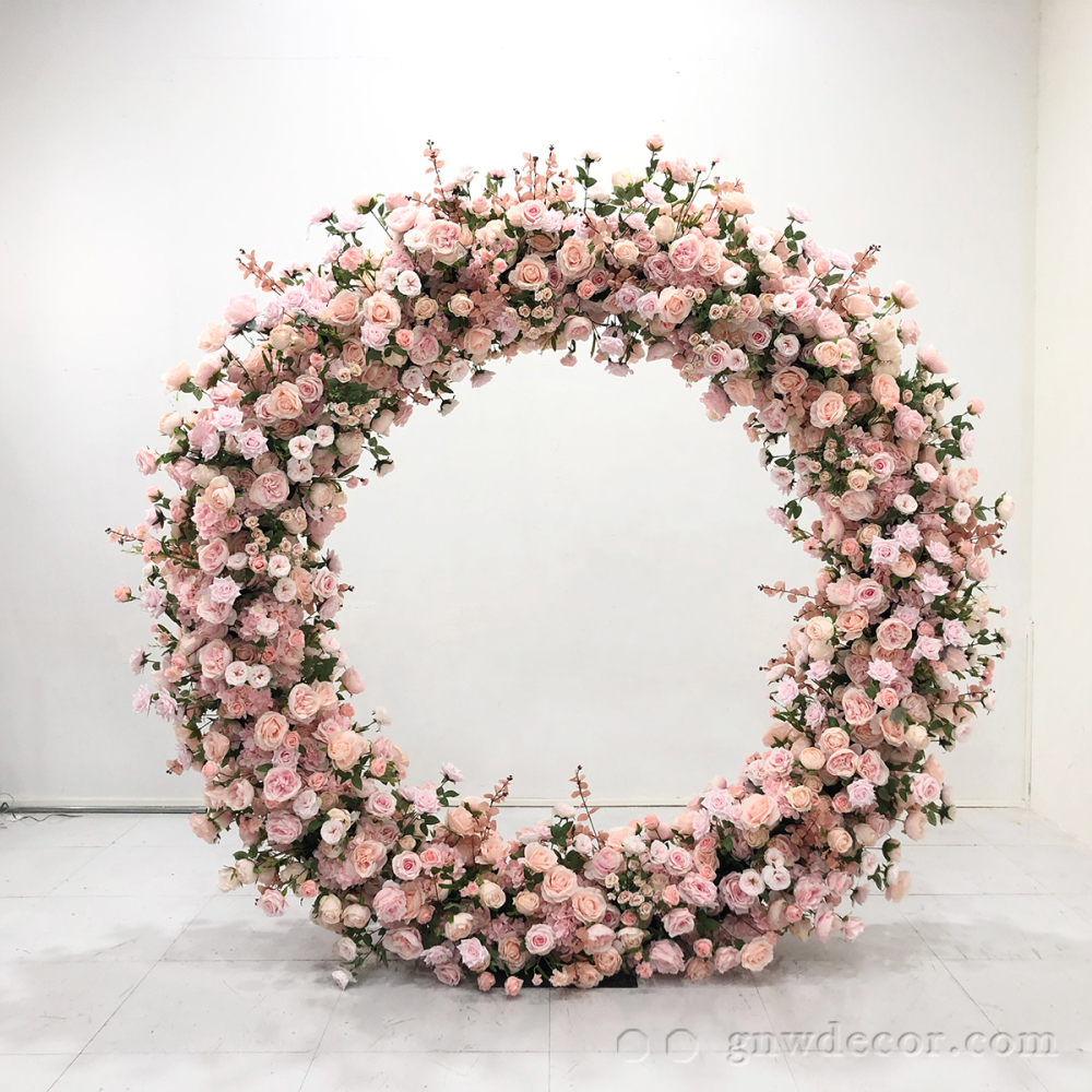 Artificial flower arch : circle ring shape