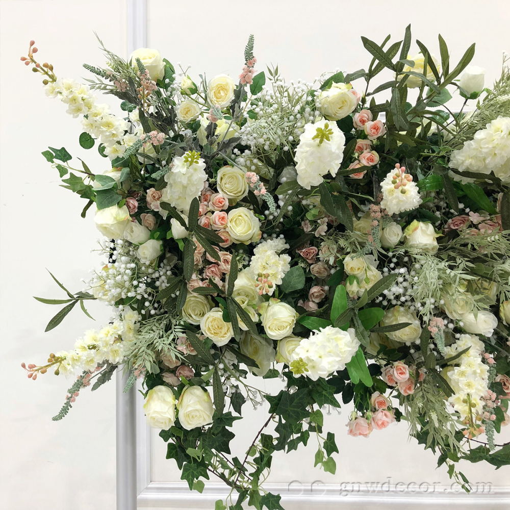 Artificial flower top table runner strip