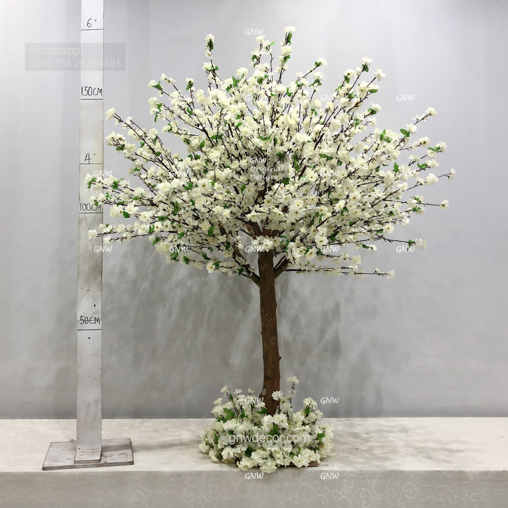 Artificial flower tree for table centerpiece