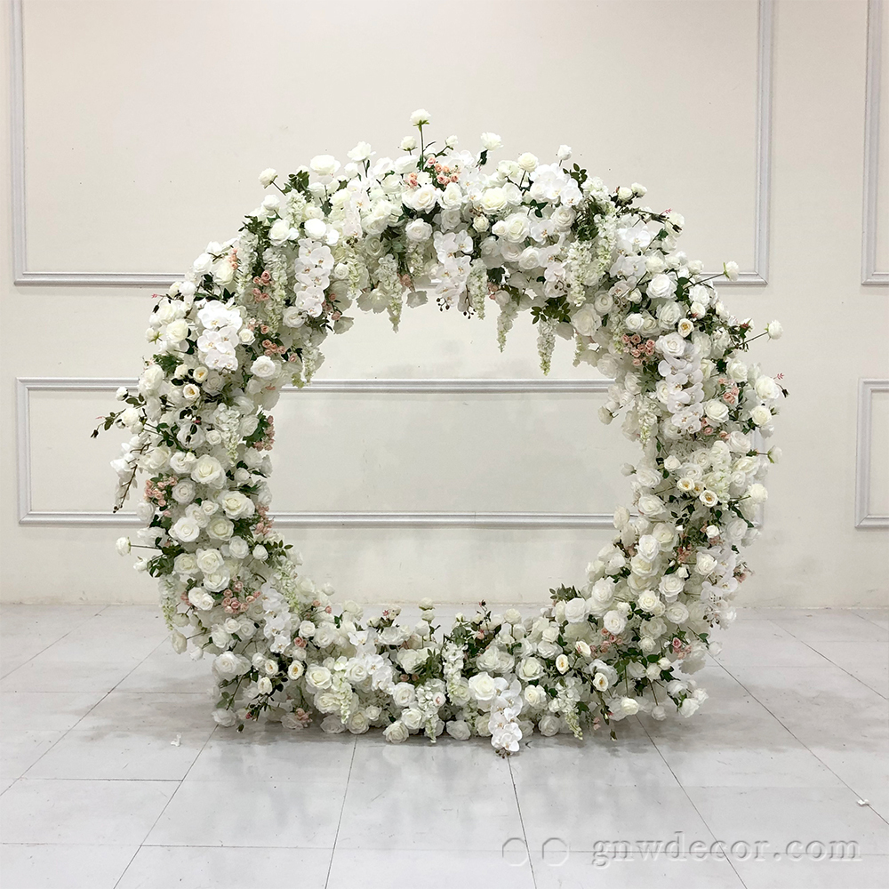 Artificial flower arch : circle ring shape