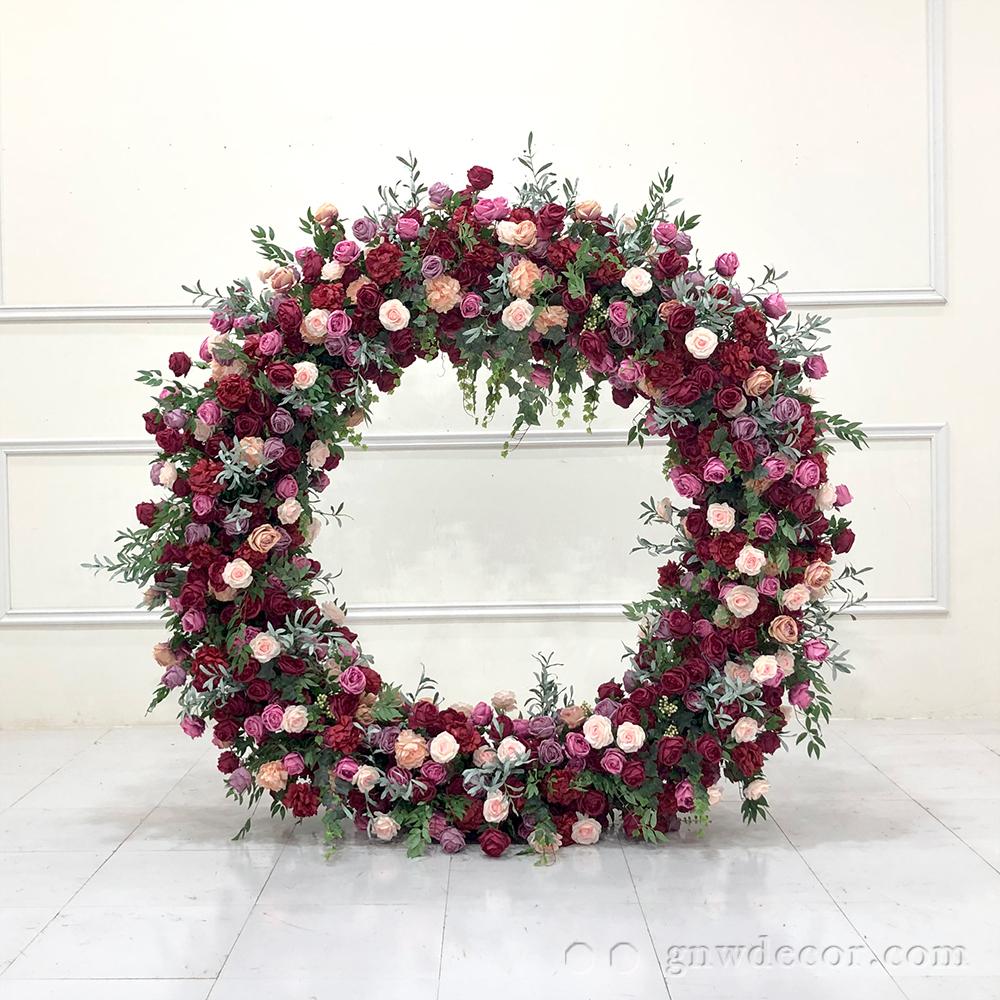 Artificial flower arch : circle ring shape