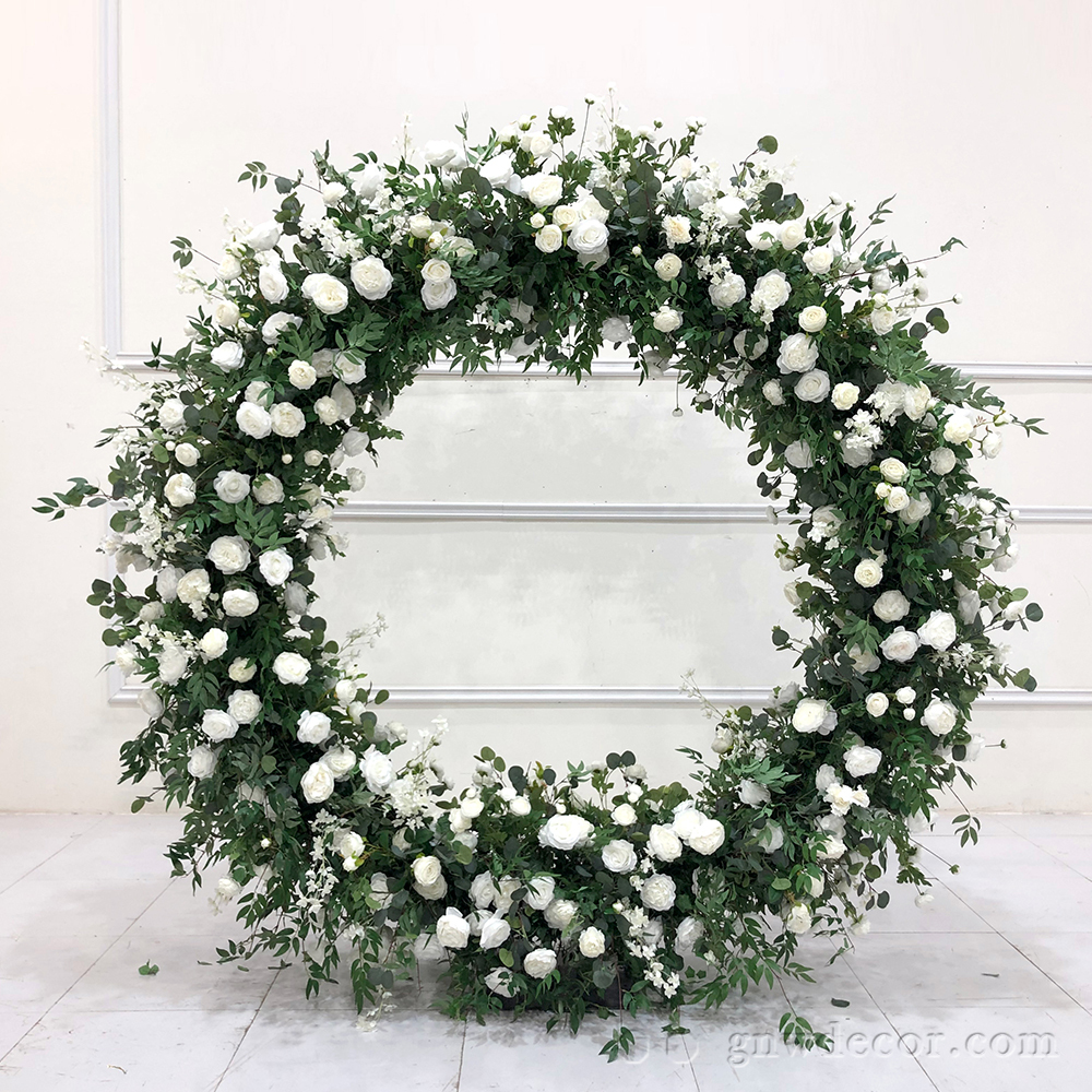 Artificial flower arch : circle ring shape