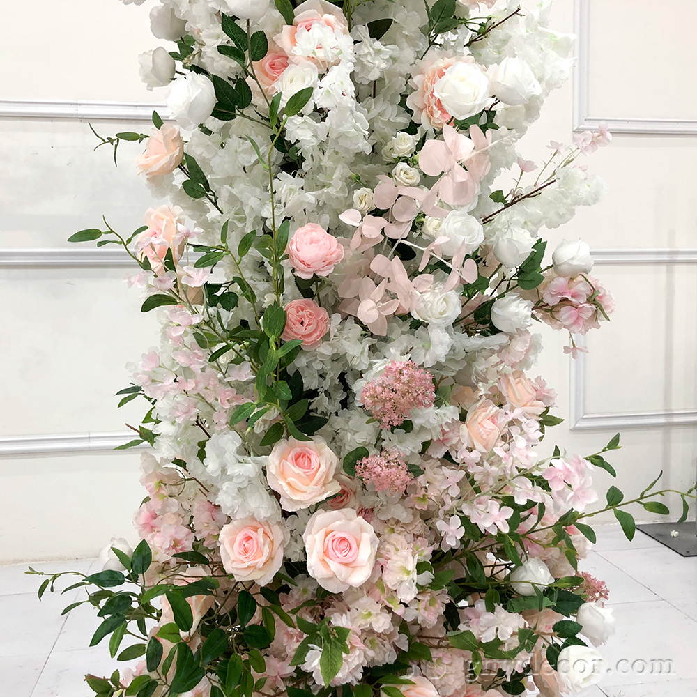 Artificial flower arch : 11 pillars