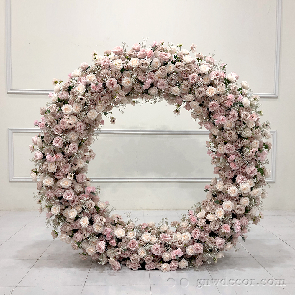 Artificial flower arch : circle ring shape