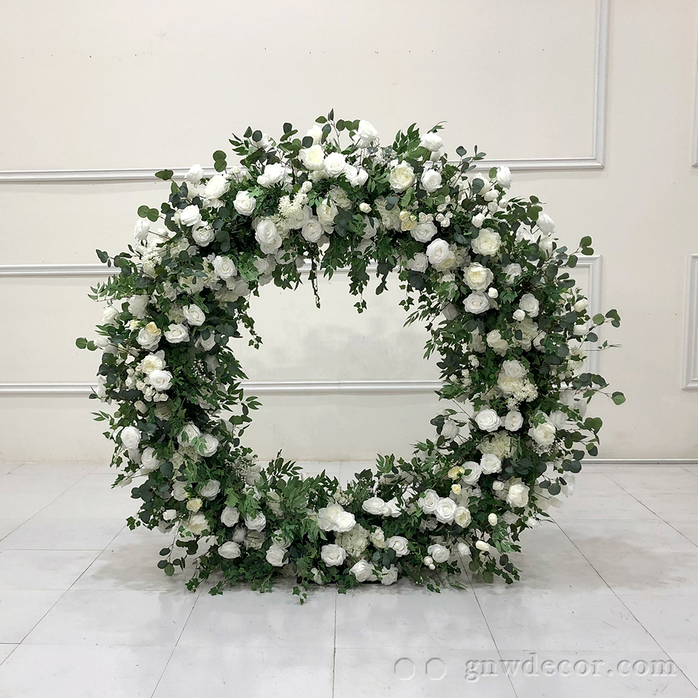 Artificial flower arch : circle ring shape
