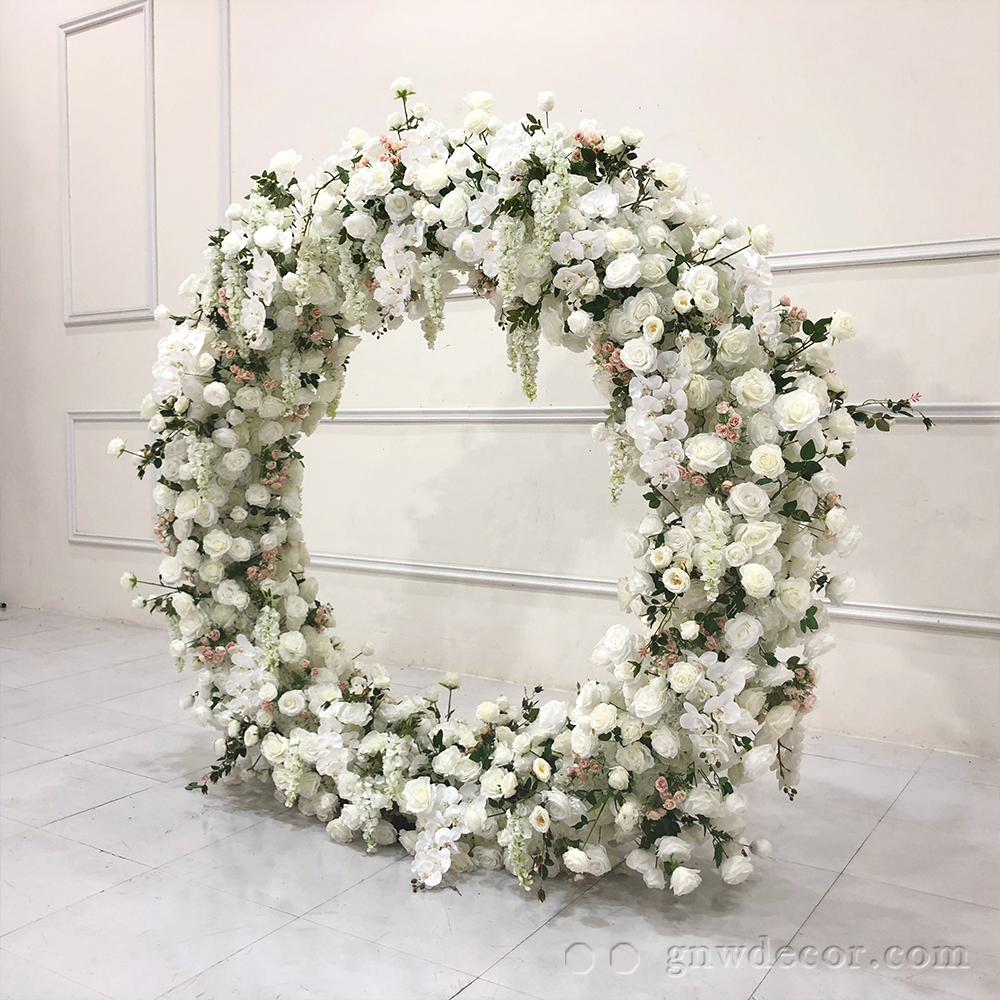Artificial flower arch : circle ring shape