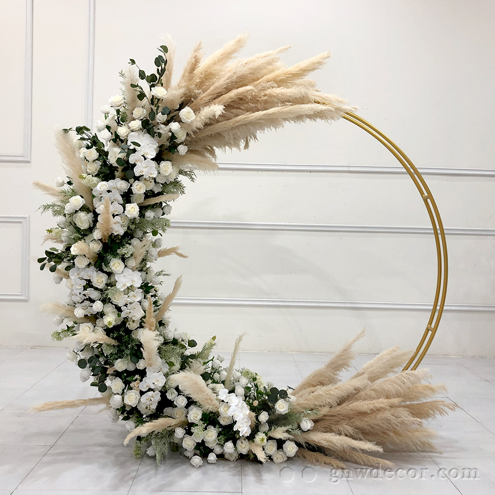 Artificial flower arch : circle ring shape