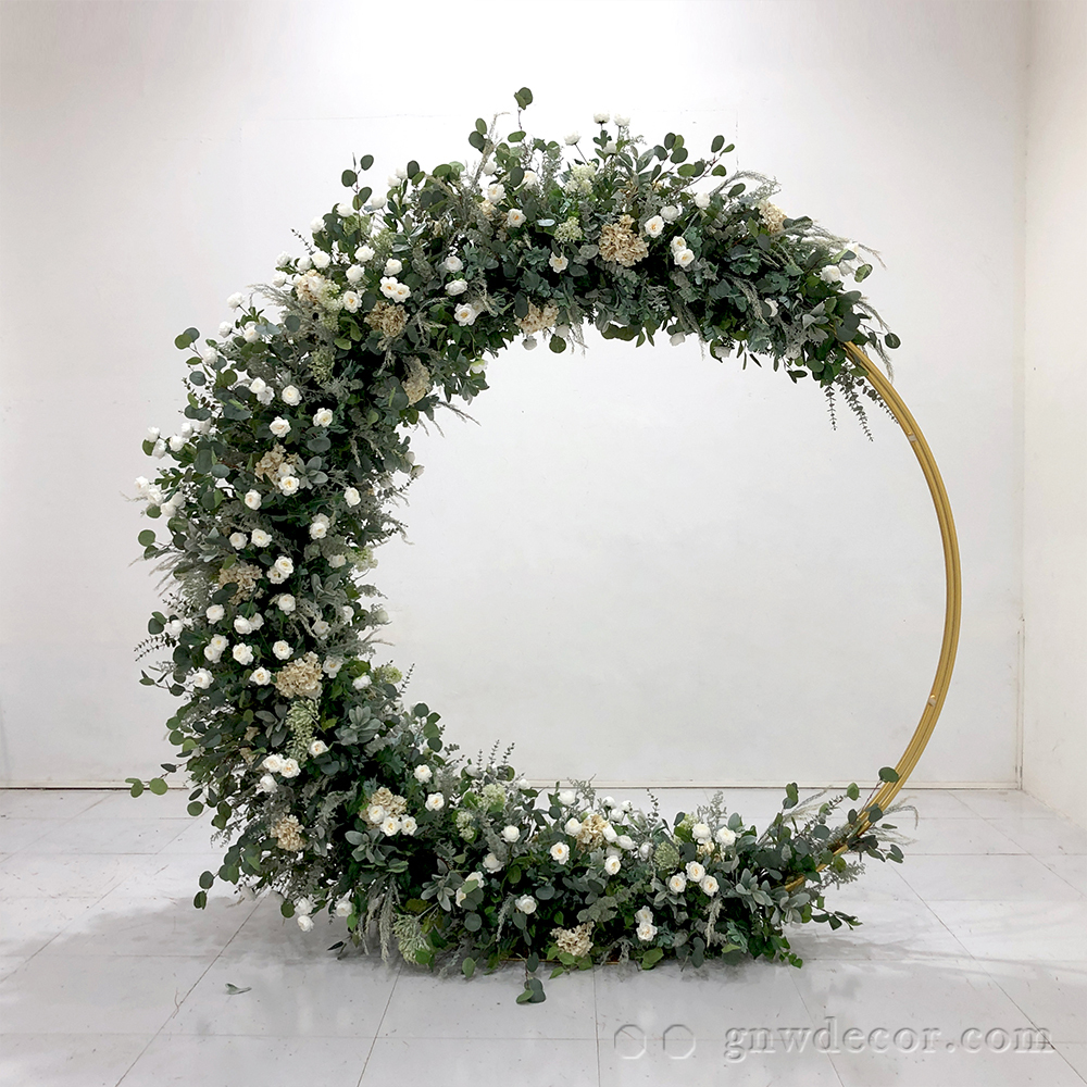 Artificial flower arch : circle ring shape