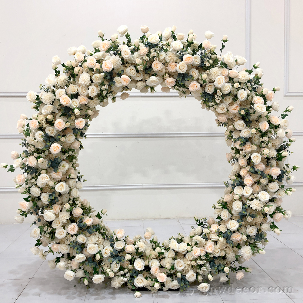 Artificial flower arch : circle ring shape
