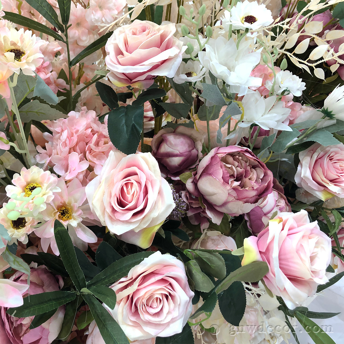 Artificial flower top table runner strip