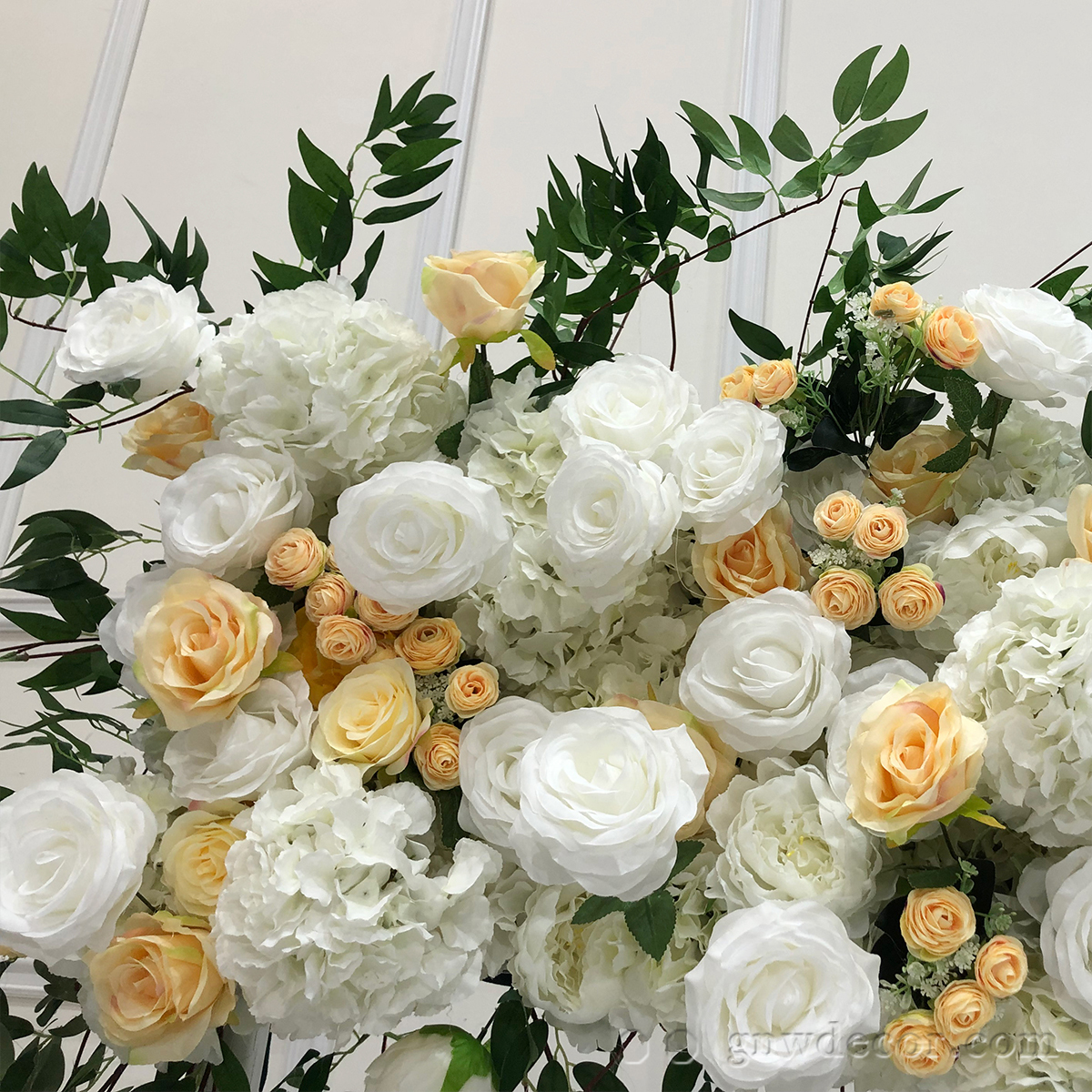 Artificial flower top table runner strip