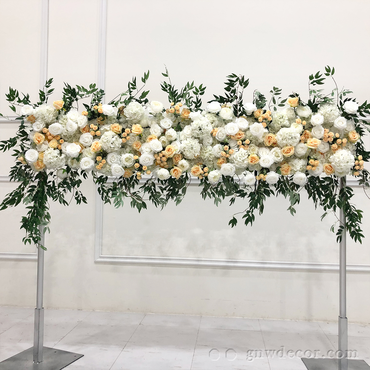 Artificial flower top table runner strip