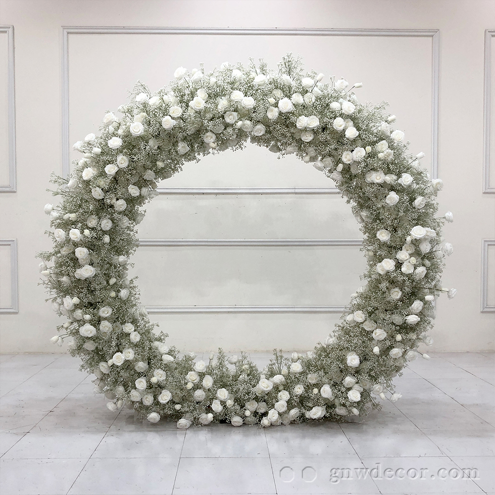 Artificial flower arch : circle ring shape