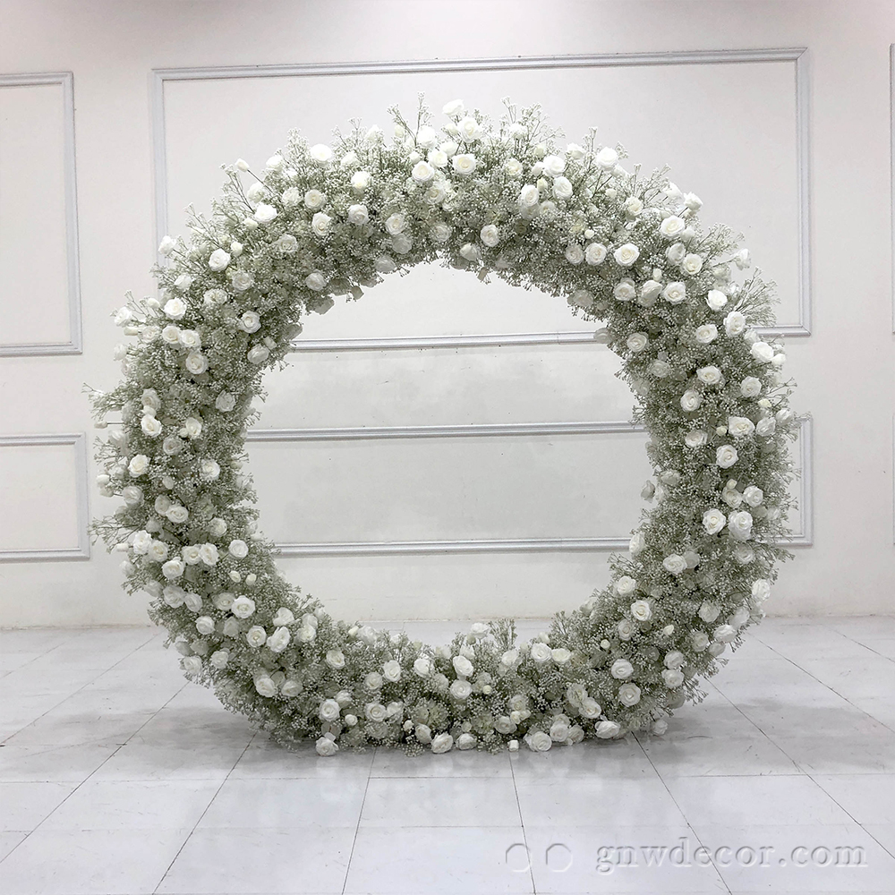 Artificial flower arch : circle ring shape