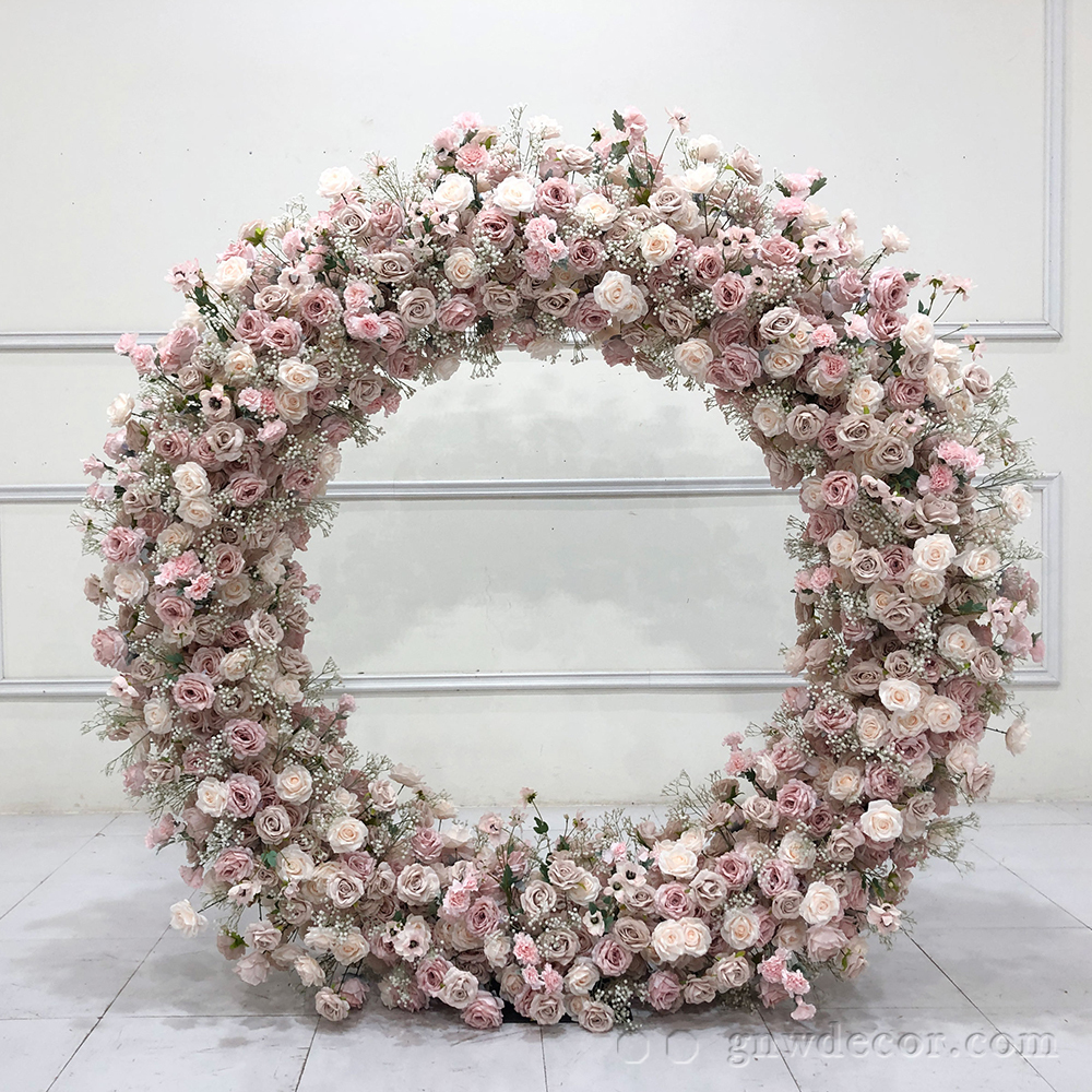 Artificial flower arch : circle ring shape