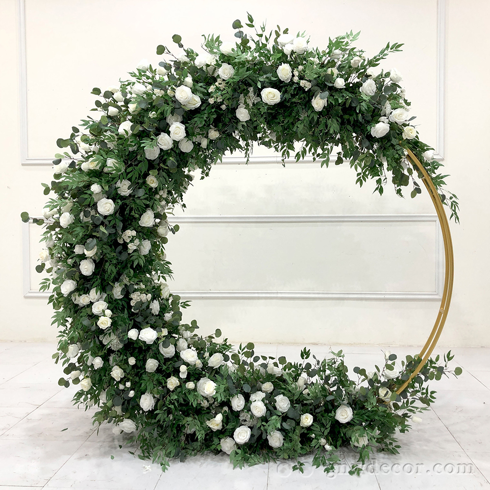 Artificial flower arch : circle ring shape