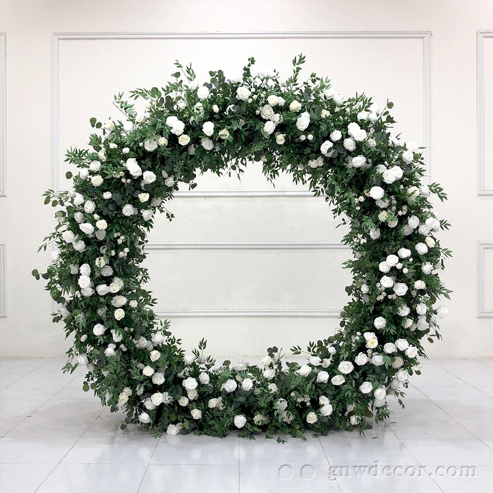 Artificial flower arch : circle ring shape