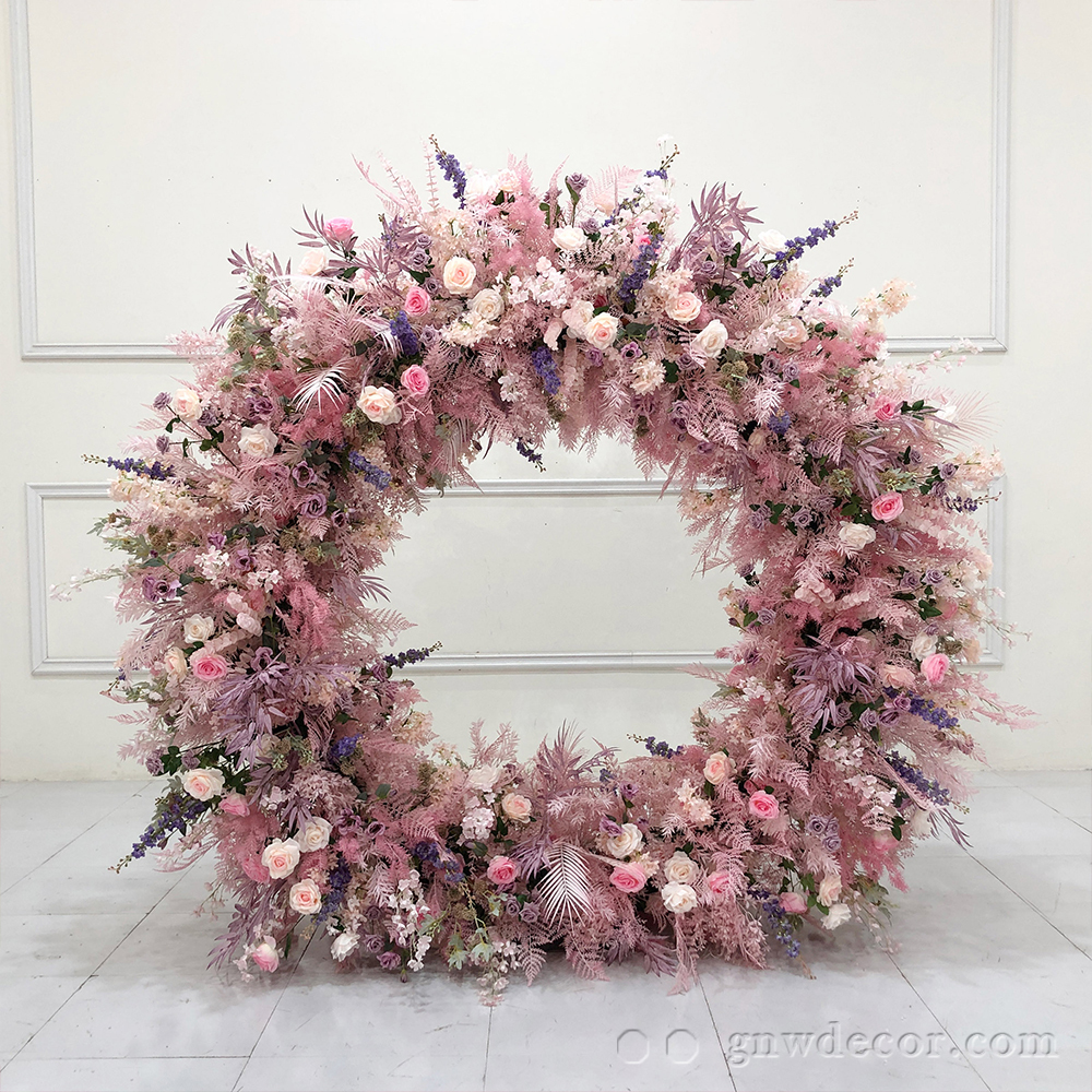 Artificial flower arch : circle ring shape