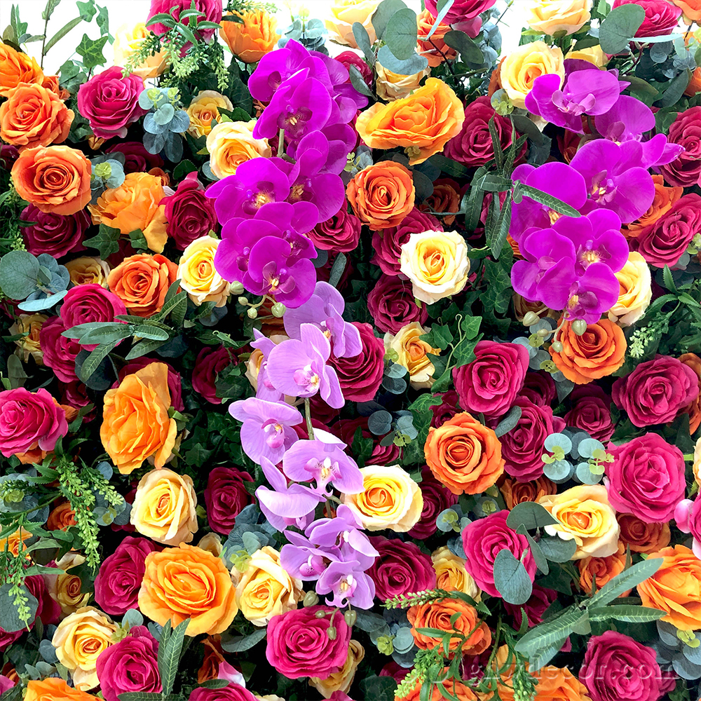 Artificial flower wall 8ft x 10ft