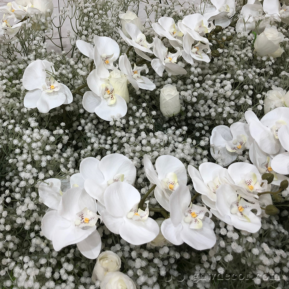 Artificial flower top table runner strip