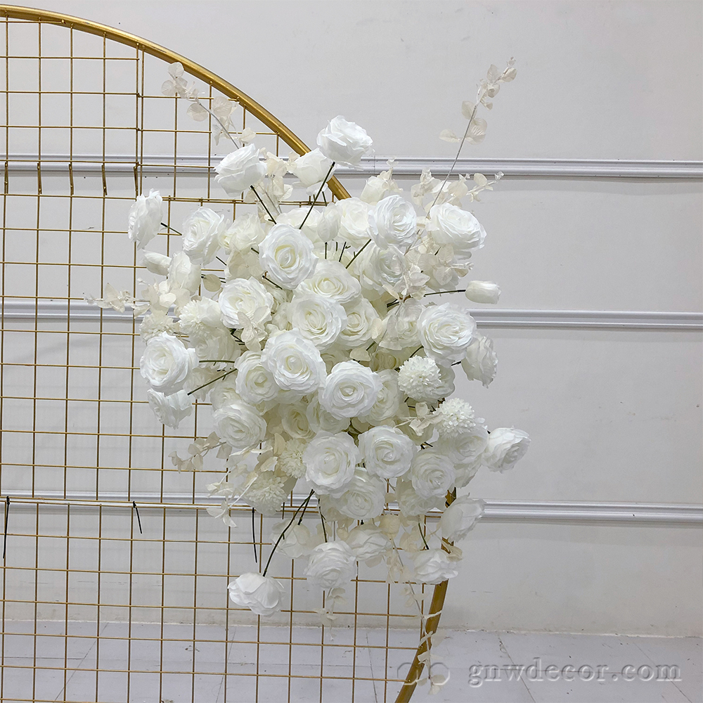 Artificial flower top table runner strip
