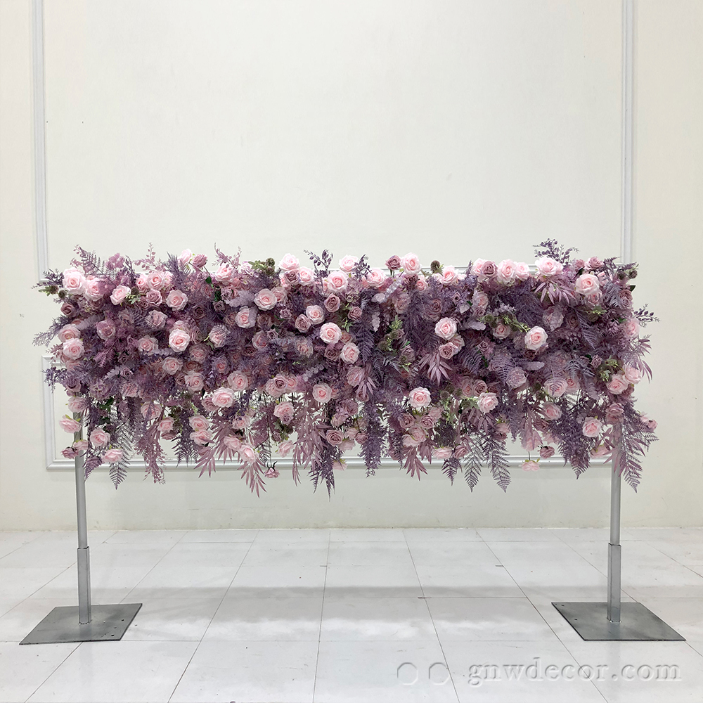Artificial flower top table runner strip