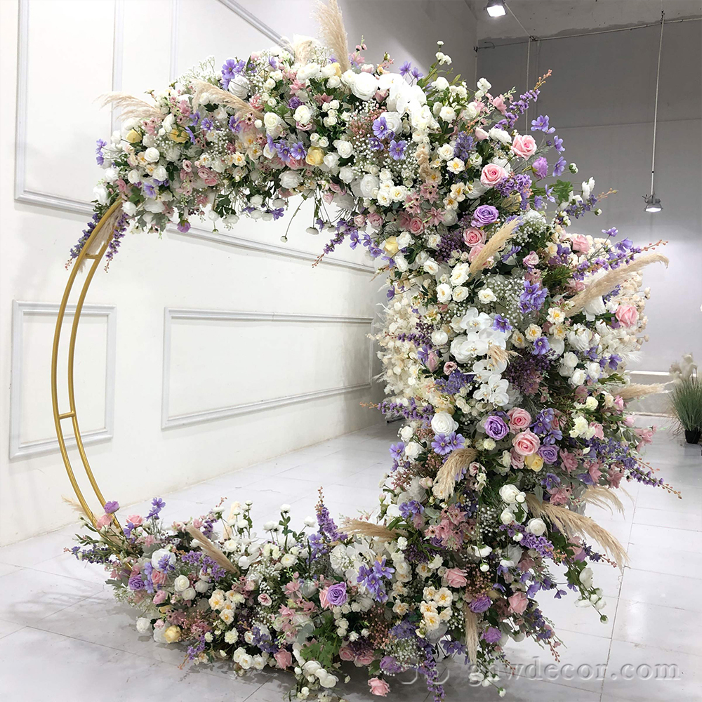 Artificial flower arch : circle ring shape